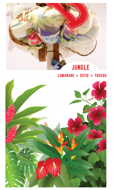 Lumanare de botez unisex, exotica, tematica Havana, 65x4 cm, Mama Girafa  3
